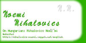 noemi mihalovics business card